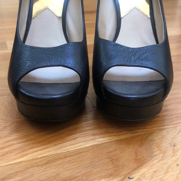 MICHAEL Michael Kors Black Peeptoe Platform heels - Picture 3 of 10